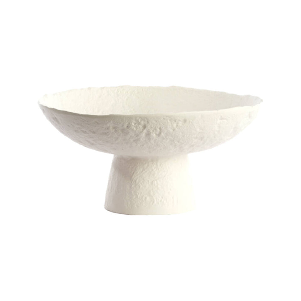 Ota Cream Metal Decorative Bowl on Stand 31cm