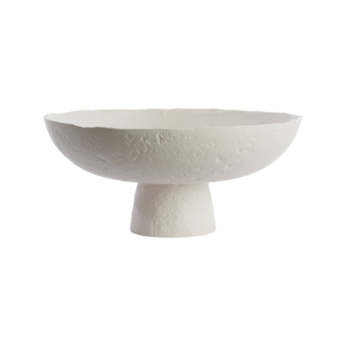 Ota Cream Metal Decorative Bowl on Stand 38.5cm