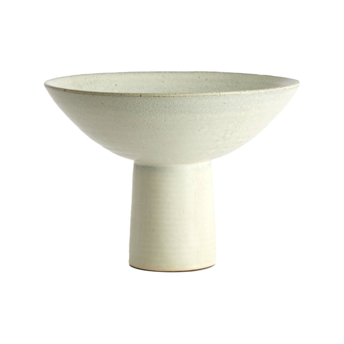 Vasco Matt Cream/Sand Ceramic Decorative Bowl on Stand