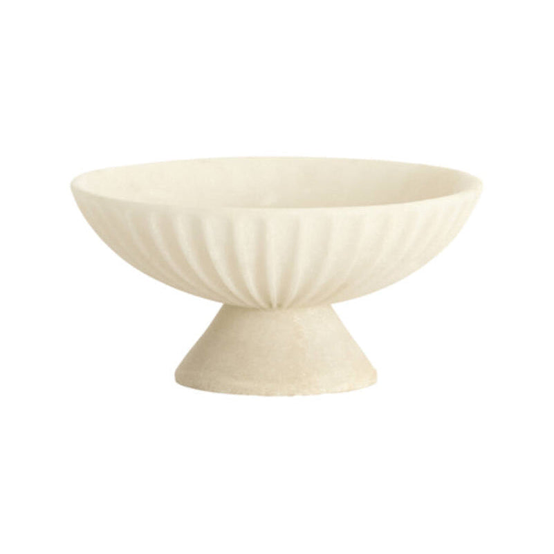 Shila Cream Decorative Bowl on Stand 25cm