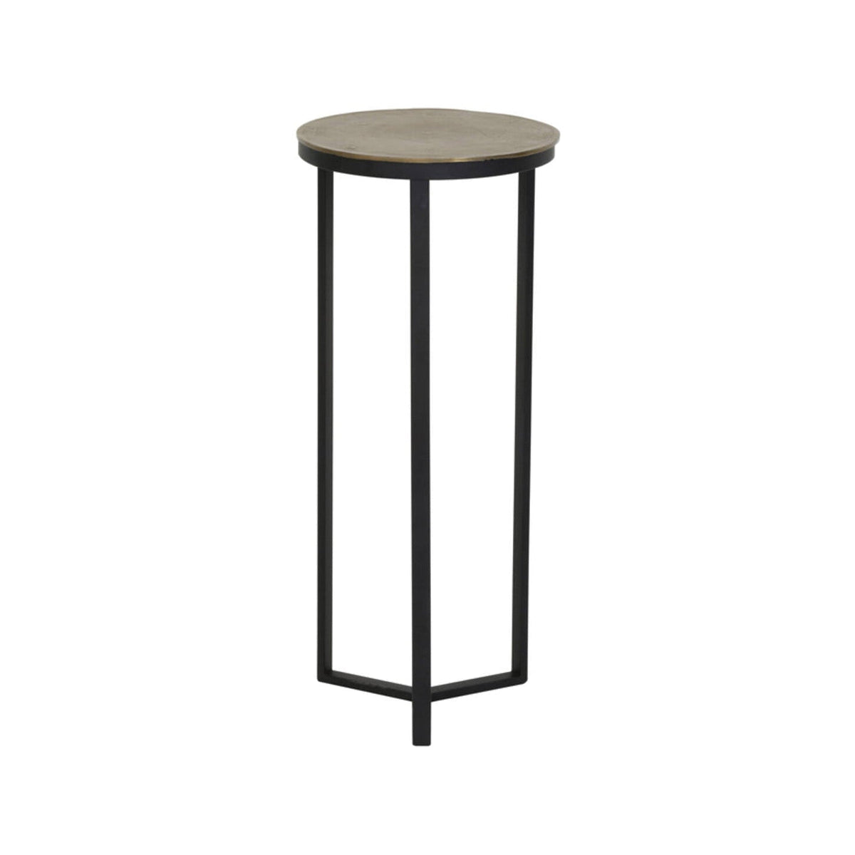 Retiro Matt Black & Raw Antique Bronze Metal Plinth 81cm