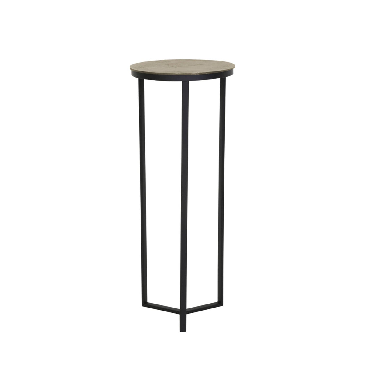 Retiro Matt Black & Raw Antique Bronze Metal Plinth 101cm