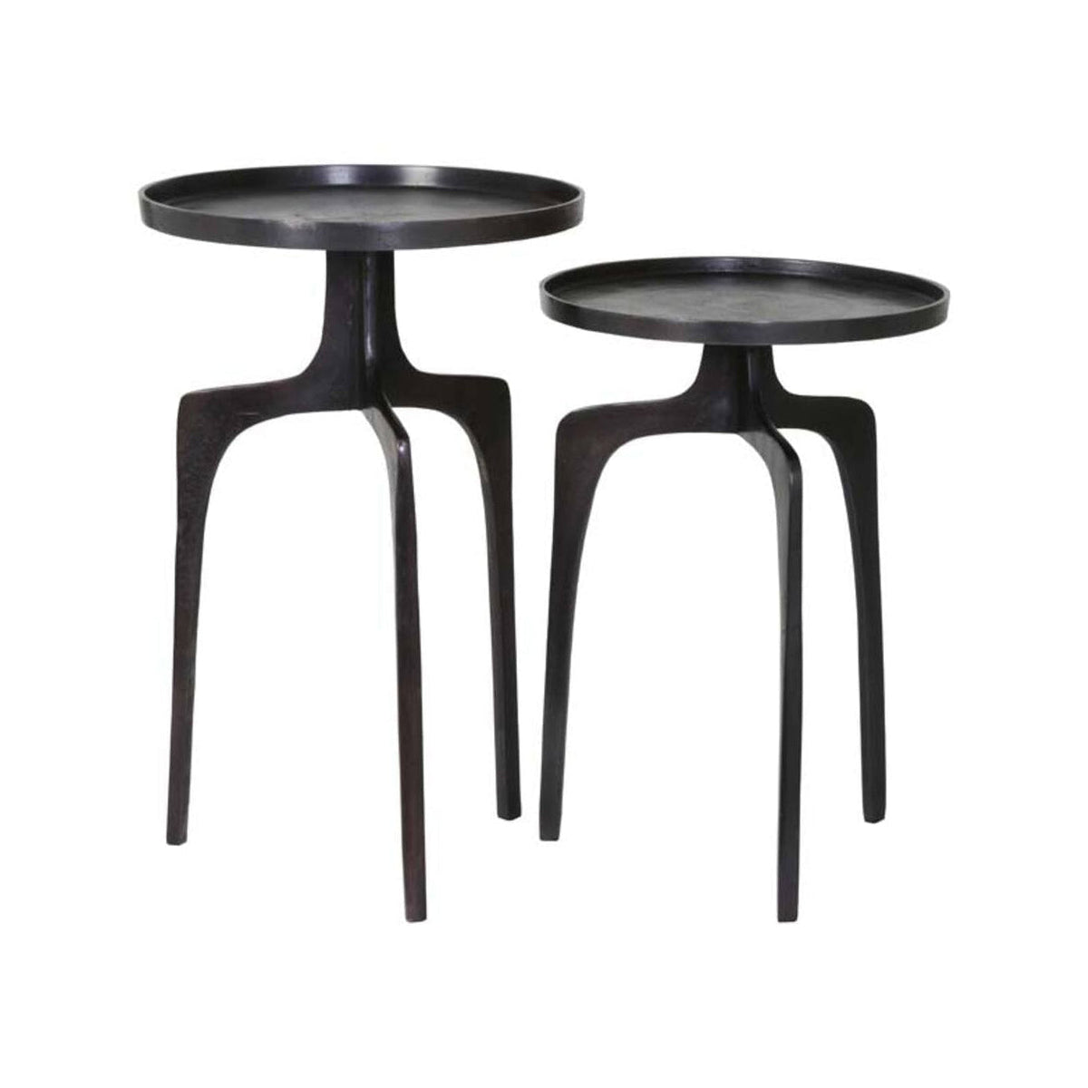 Pano Set of 2 Dark Bronze Side Tables