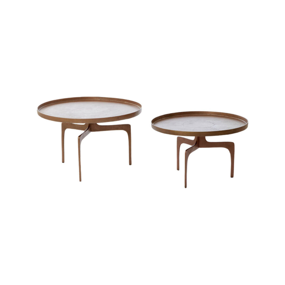 Pano Set of 2 Brown Bronze Coffee Tables