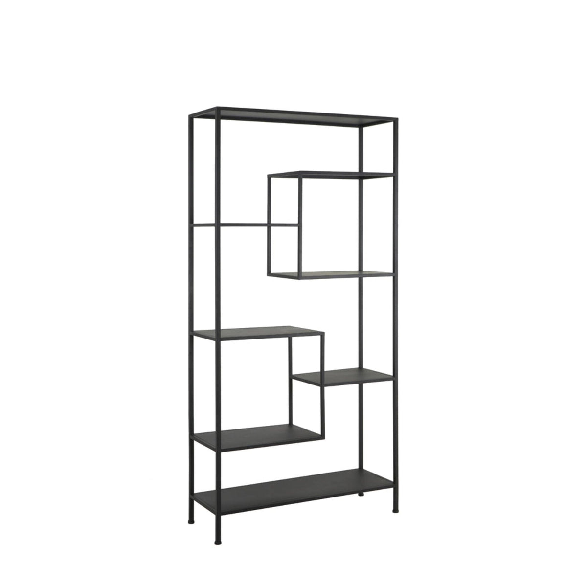 Yvana Matt Black Metal Open Display Unit