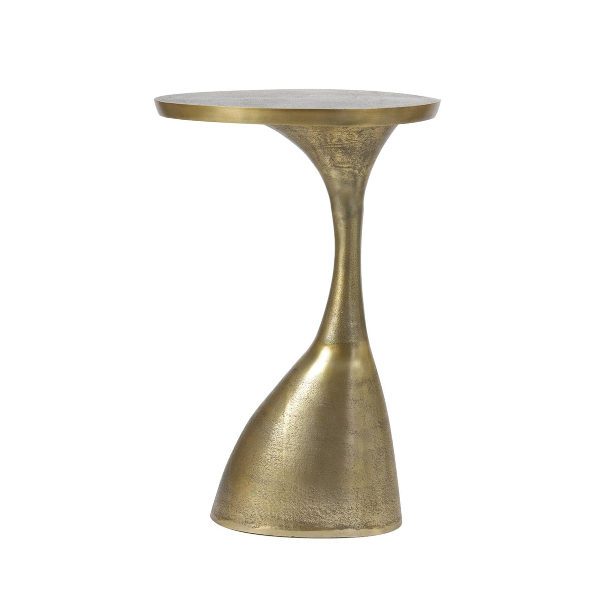 Macau Antique Bronze Metal Oval Side Table 61cm