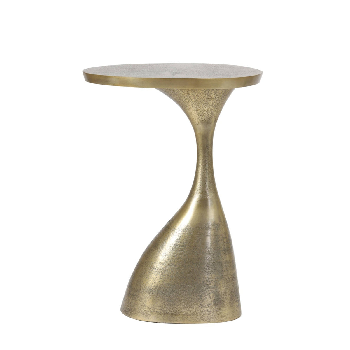 Macau Antique Bronze Metal Oval Side Table 55cm