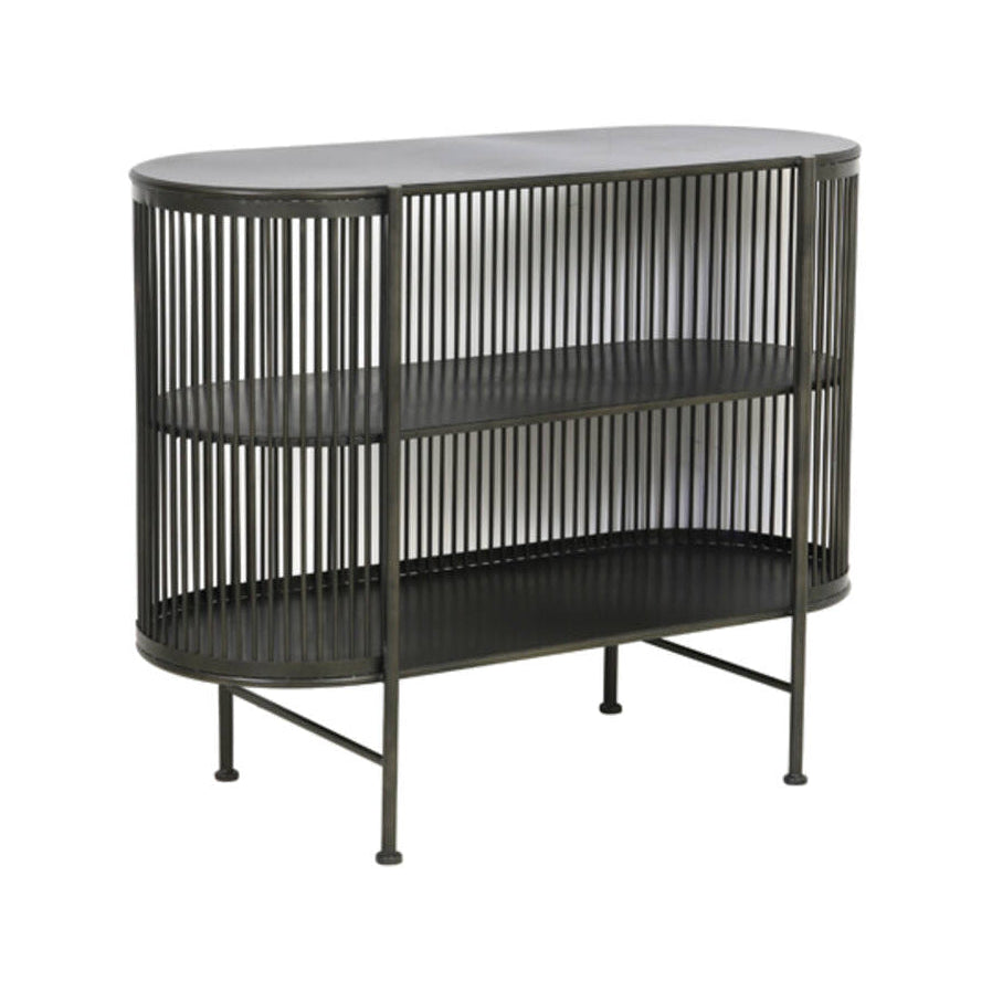 Yinthe Black Metal Narrow Open Display Unit 80cm