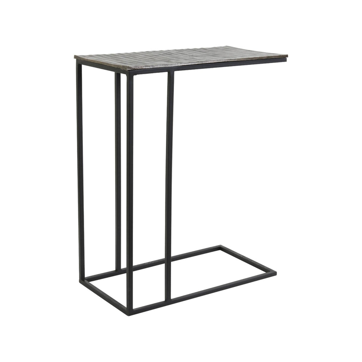 Macy Antique Bronze Metal Rectangular Side Table