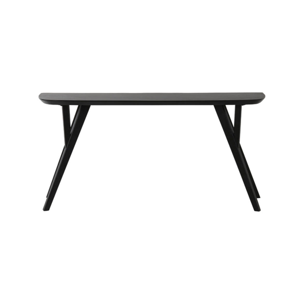 Quenza Matt Black Acacia Wood Console Table