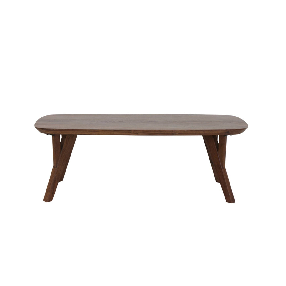 Quenza Brown Acacia Wood Rectangular Coffee Table