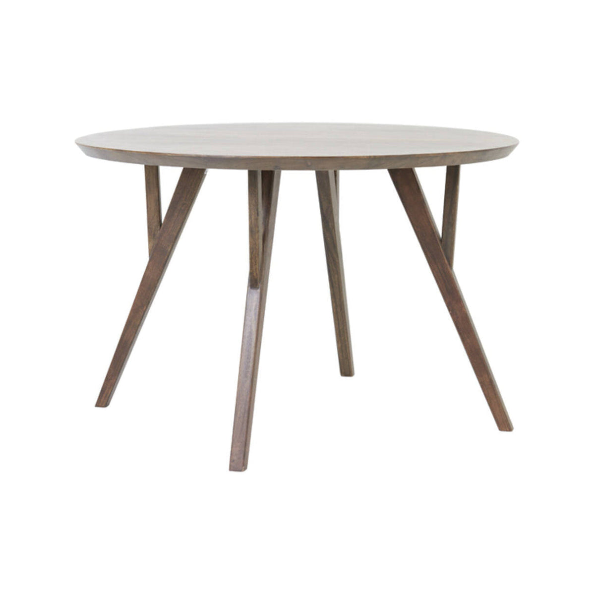 Quenza Brown Acacia Wood Round Dining Table 120cm