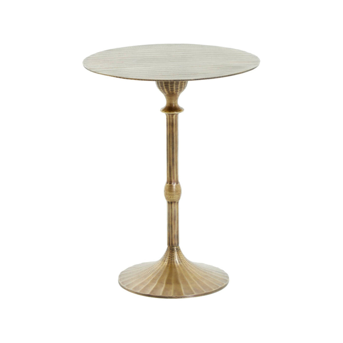 Janna Antique Bronze Metal Round Side Table 50cm