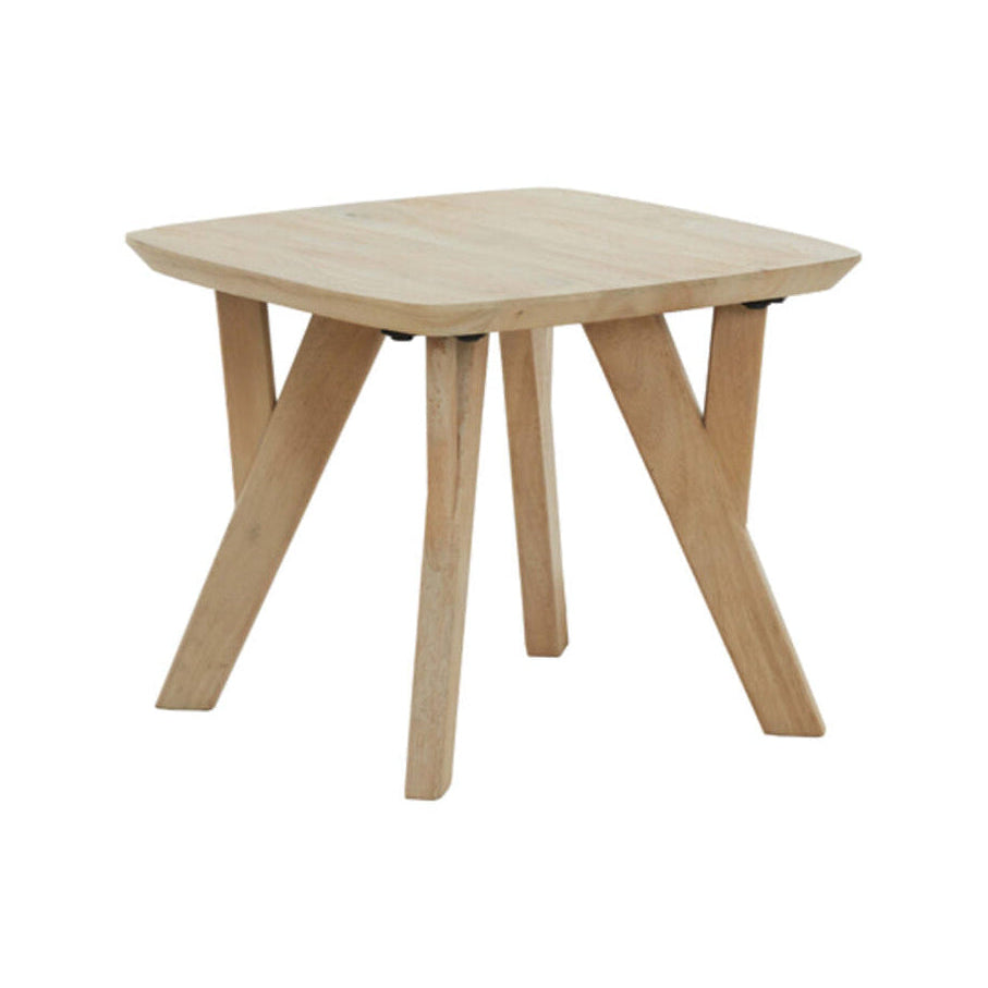 Quenza Natural Mango Wood Square Side Table 36cm