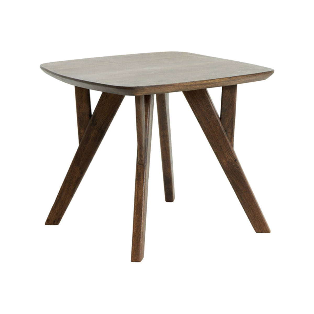 Quenza Brown Acacia Wood Square Side Table 42cm