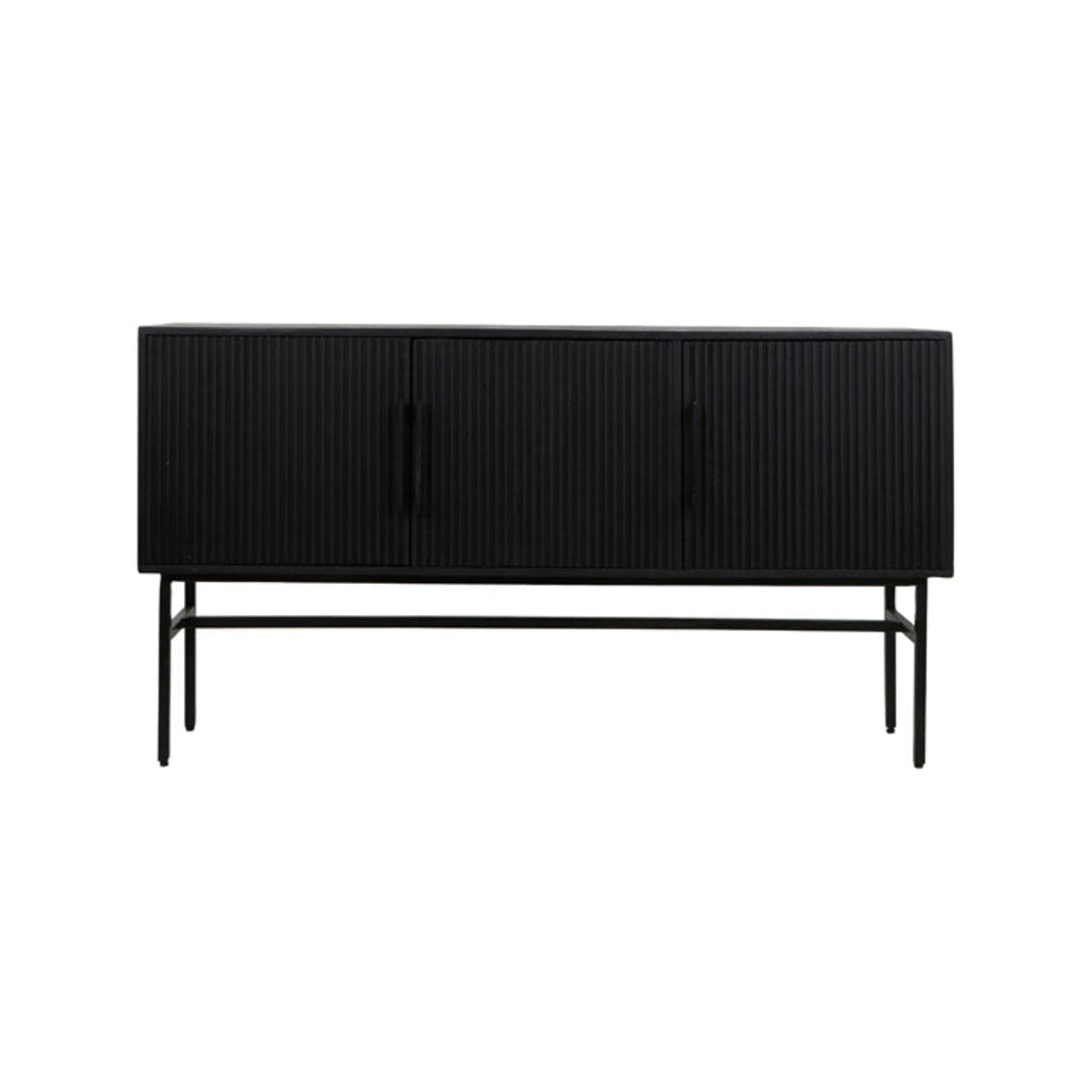 Abage Black Wood Storage Cabinet 80cm