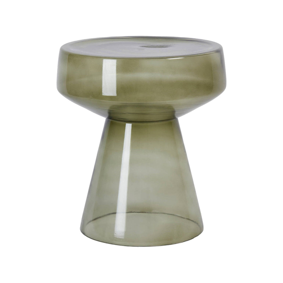 Dakwa Grey Green Glass Round Side Table 44cm