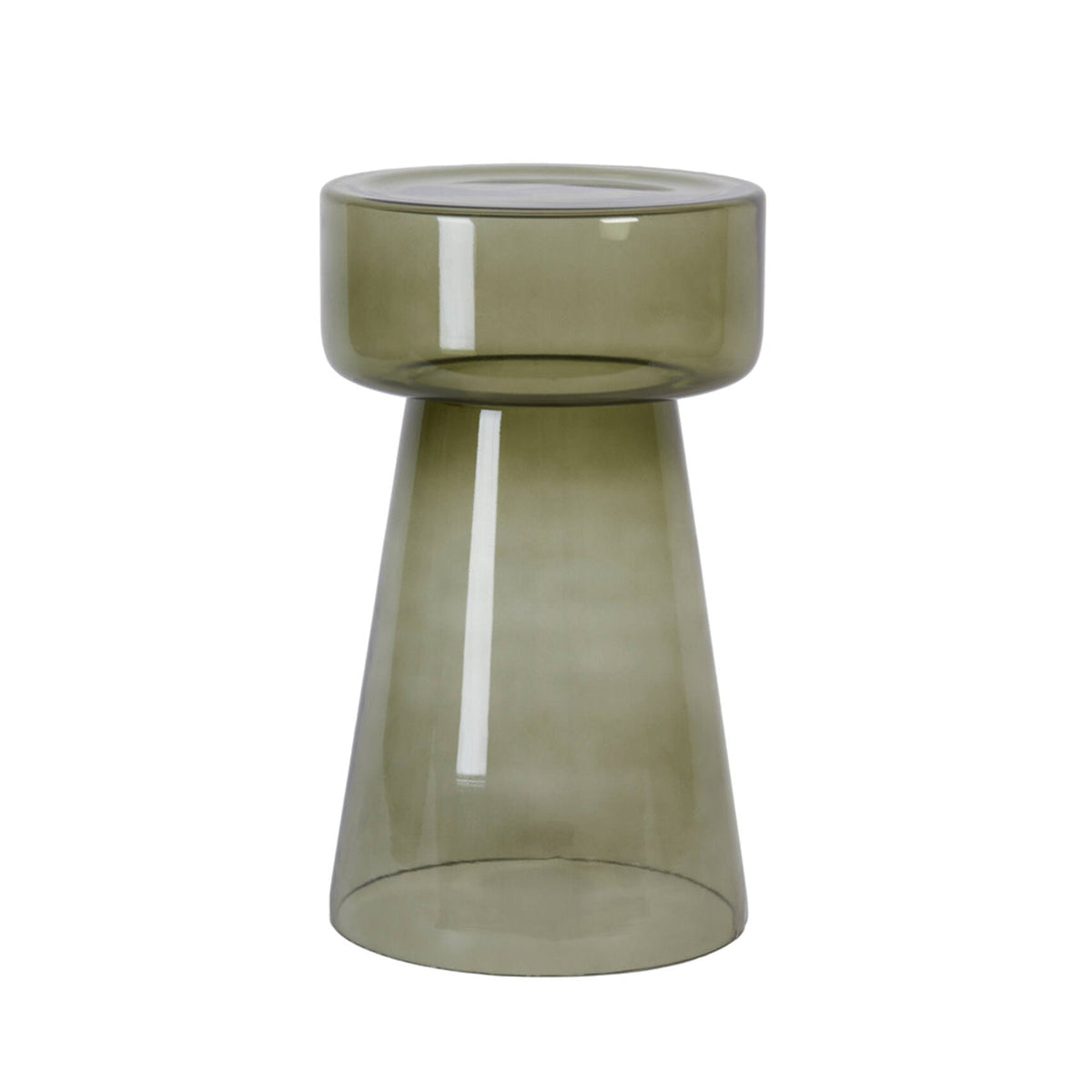 Dakwa Grey Green Glass Round Side Table 50cm