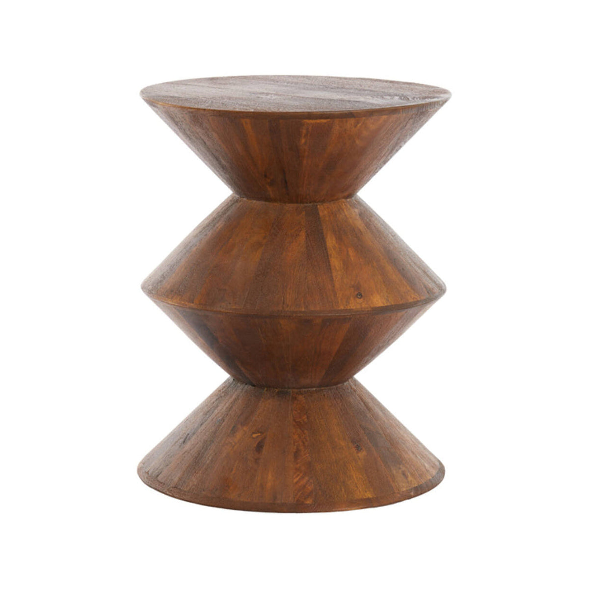 Larus Brown Mango Wood Round Side Table 50cm