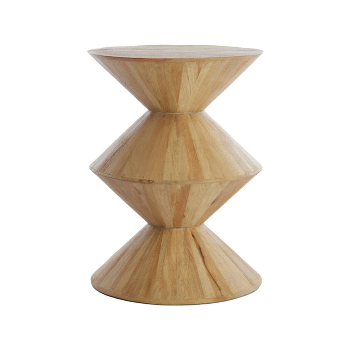 Larus Natural Mango Wood Round Side Table 60cm