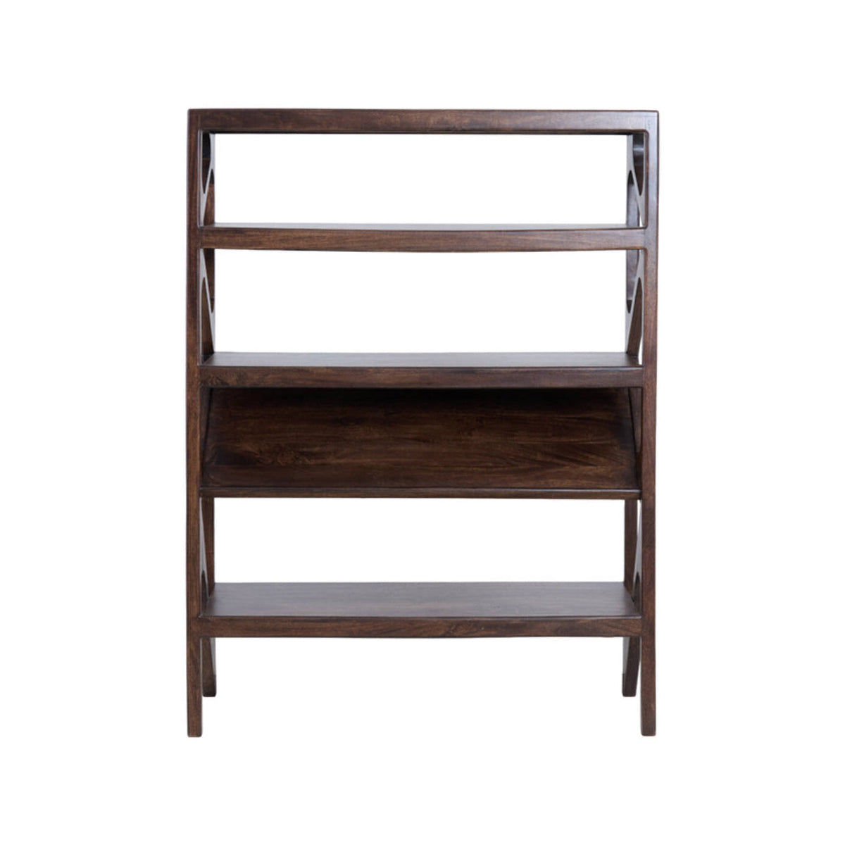 Yuki Chocolate Brown Mango Wood Open Display Unit