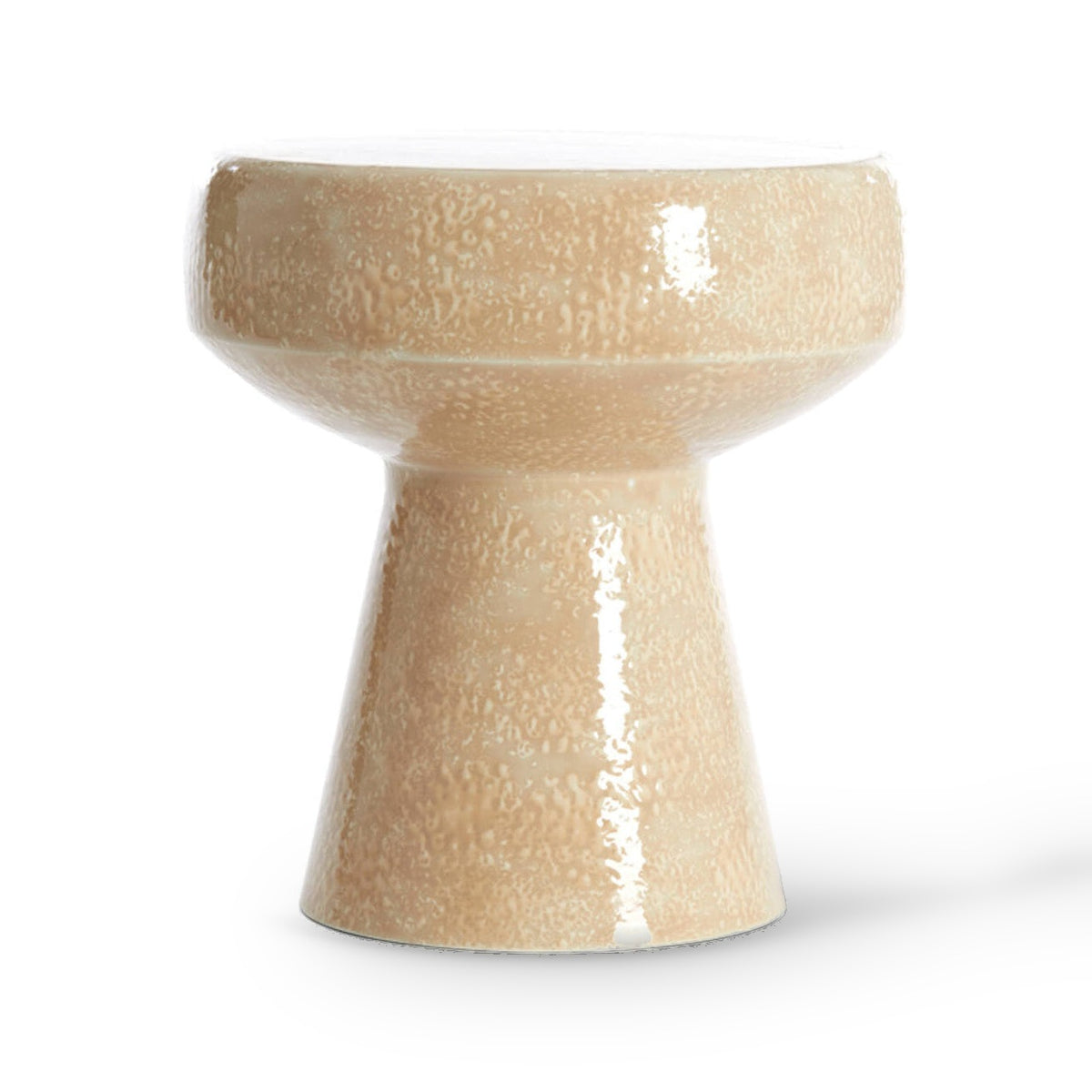 Dakwa Gloss Sand Metal Round Side Table 42cm