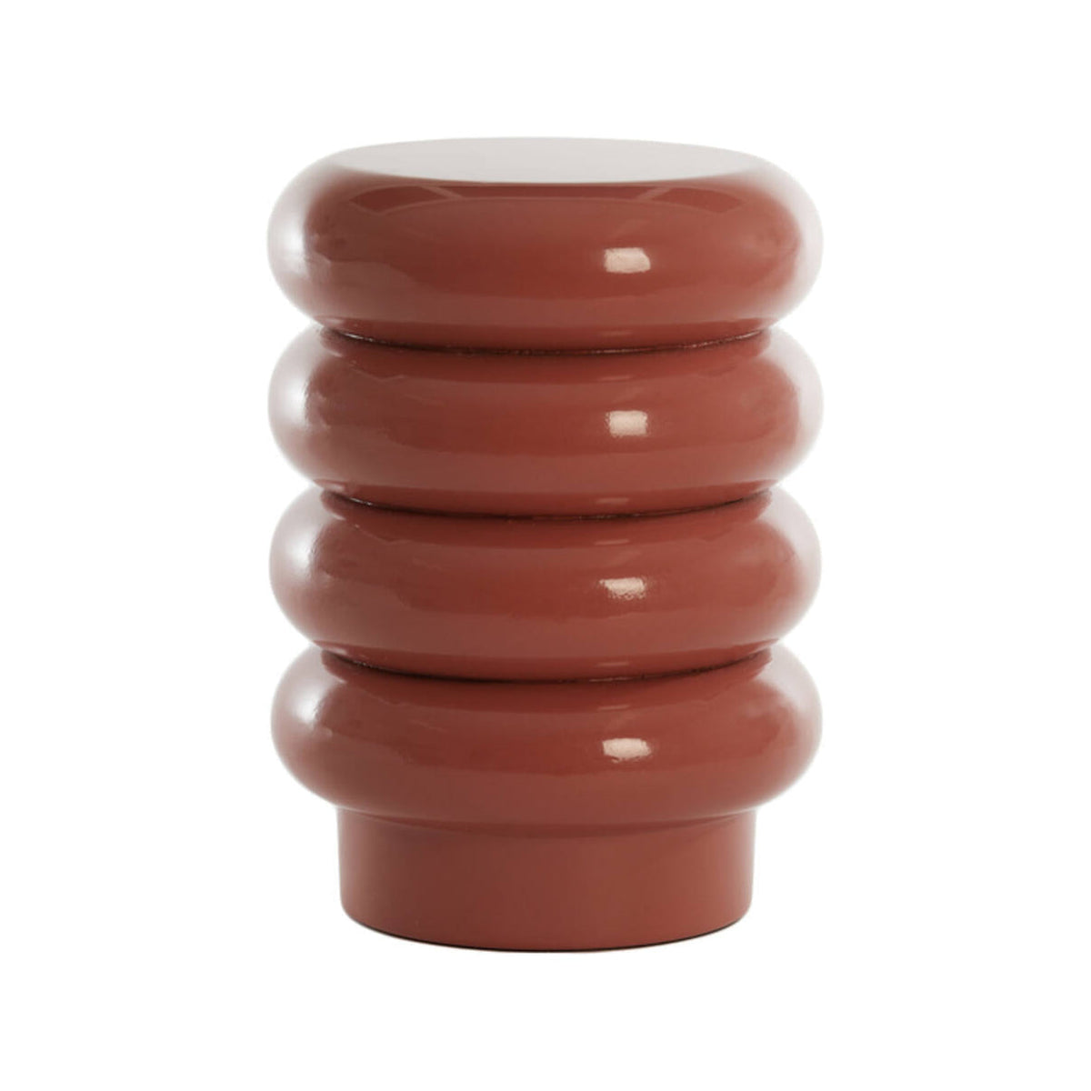 Mirogi Coral Ribbed Metal Round Side Table
