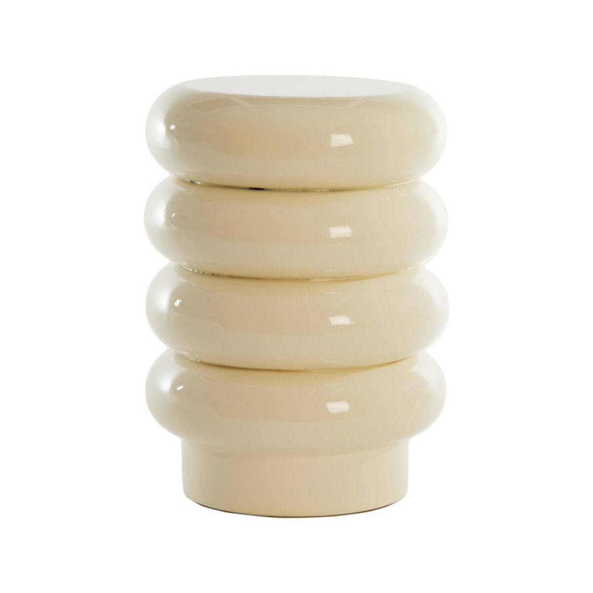 Mirogi Cream Metal Round Side Table