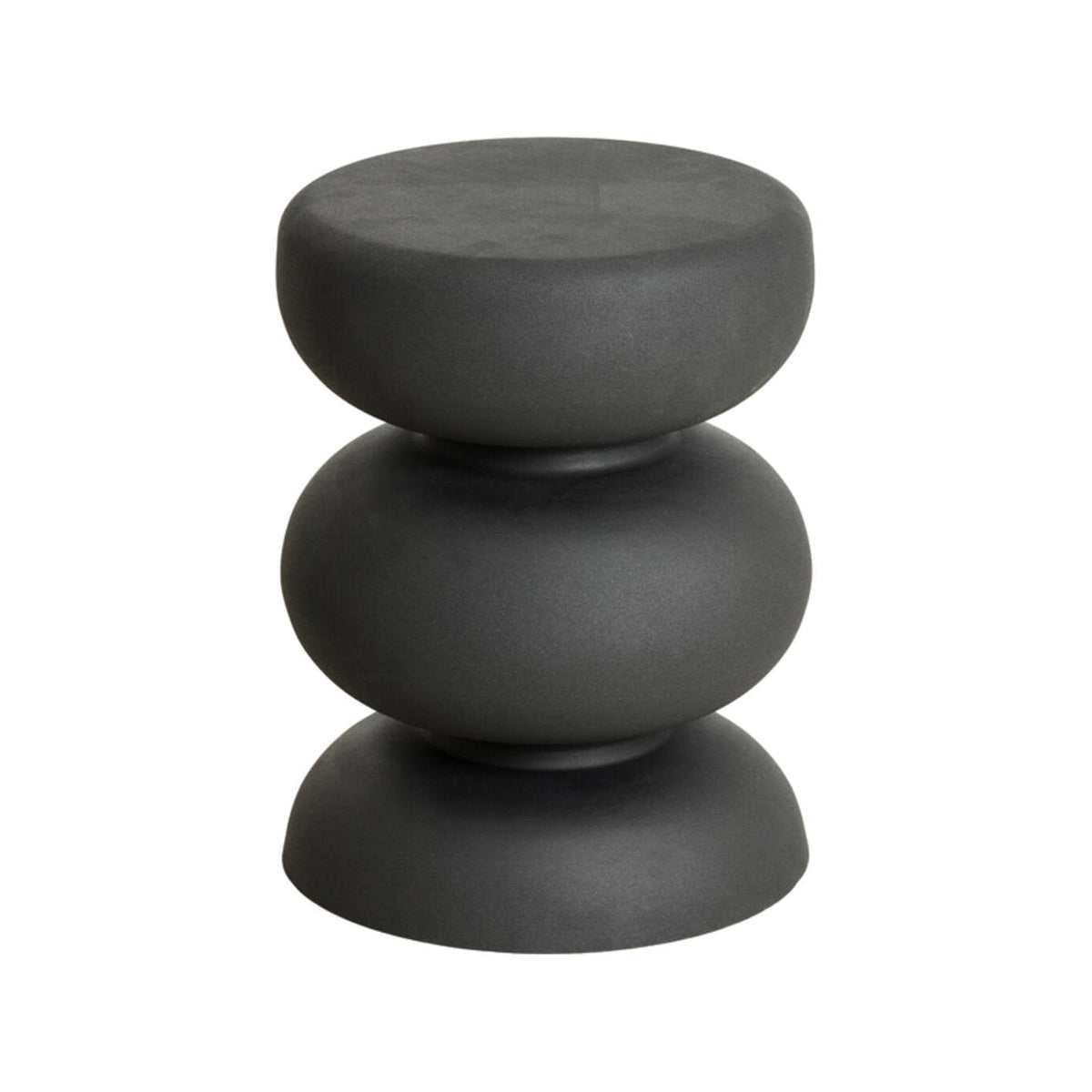 Kobodo Matt Black Metal Round Side Table