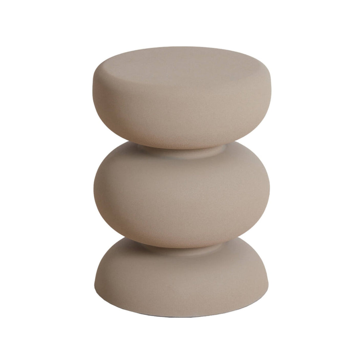 Kobodo Matt Cream Metal Round Side Table
