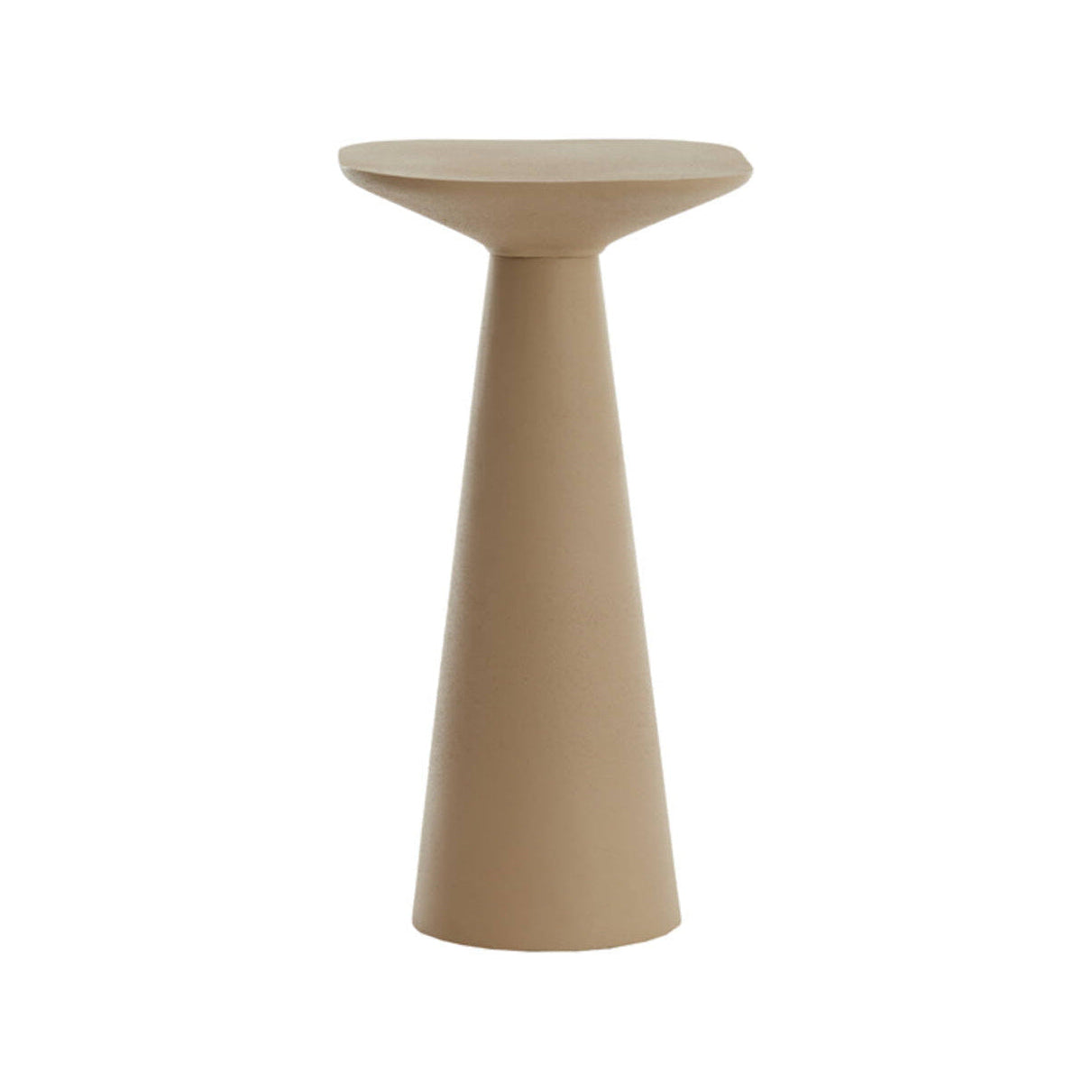 Abala Matt Taupe Metal Square Side Table 53cm