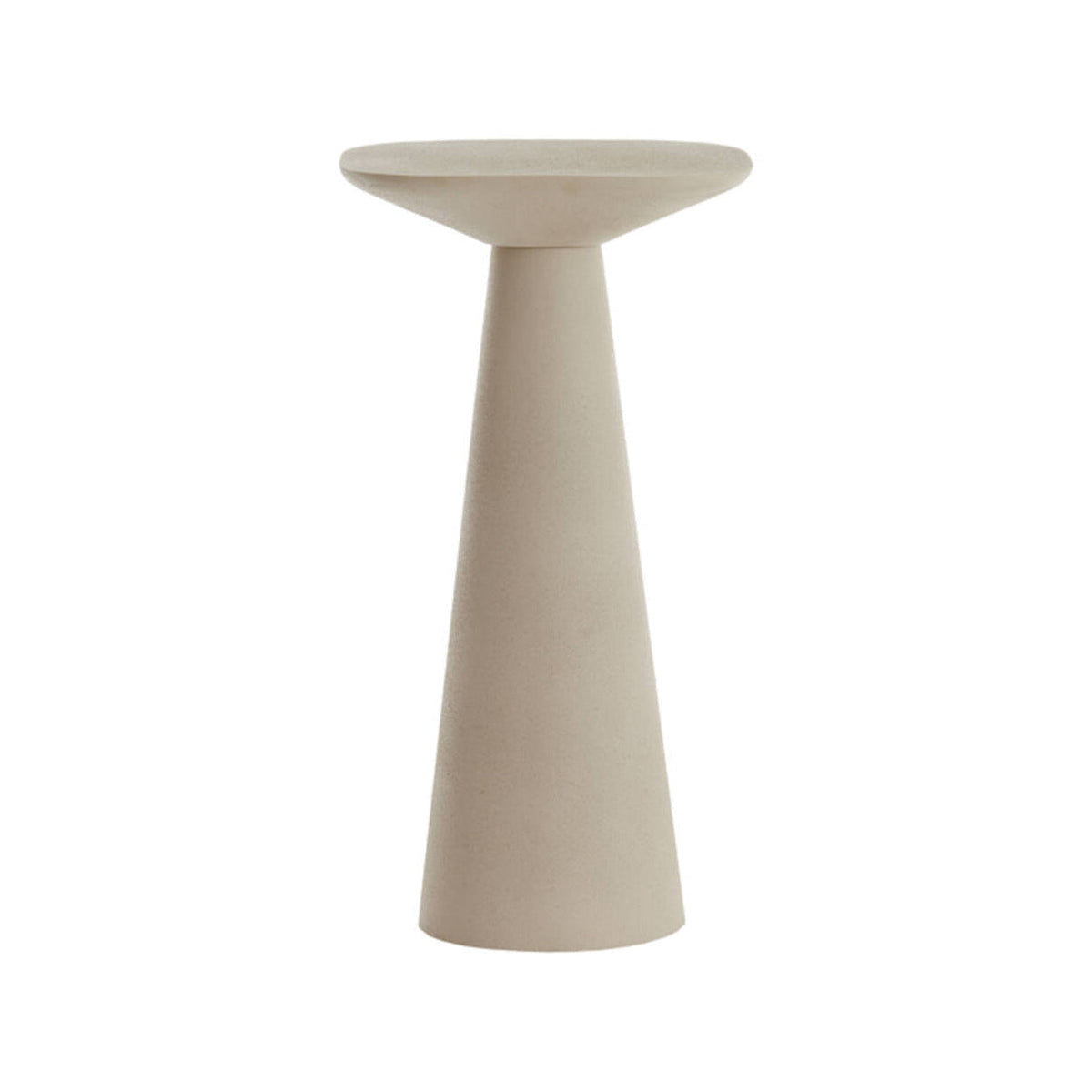 Abala Matt Cream Metal Square Side Table 53cm