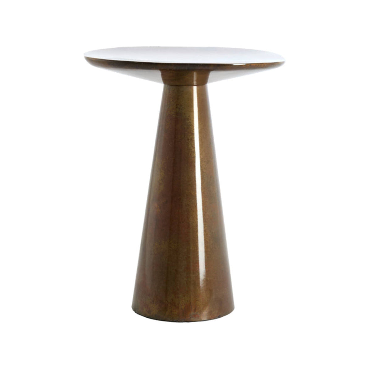 Abala Copper Bronze Metal Round Side Table 59cm