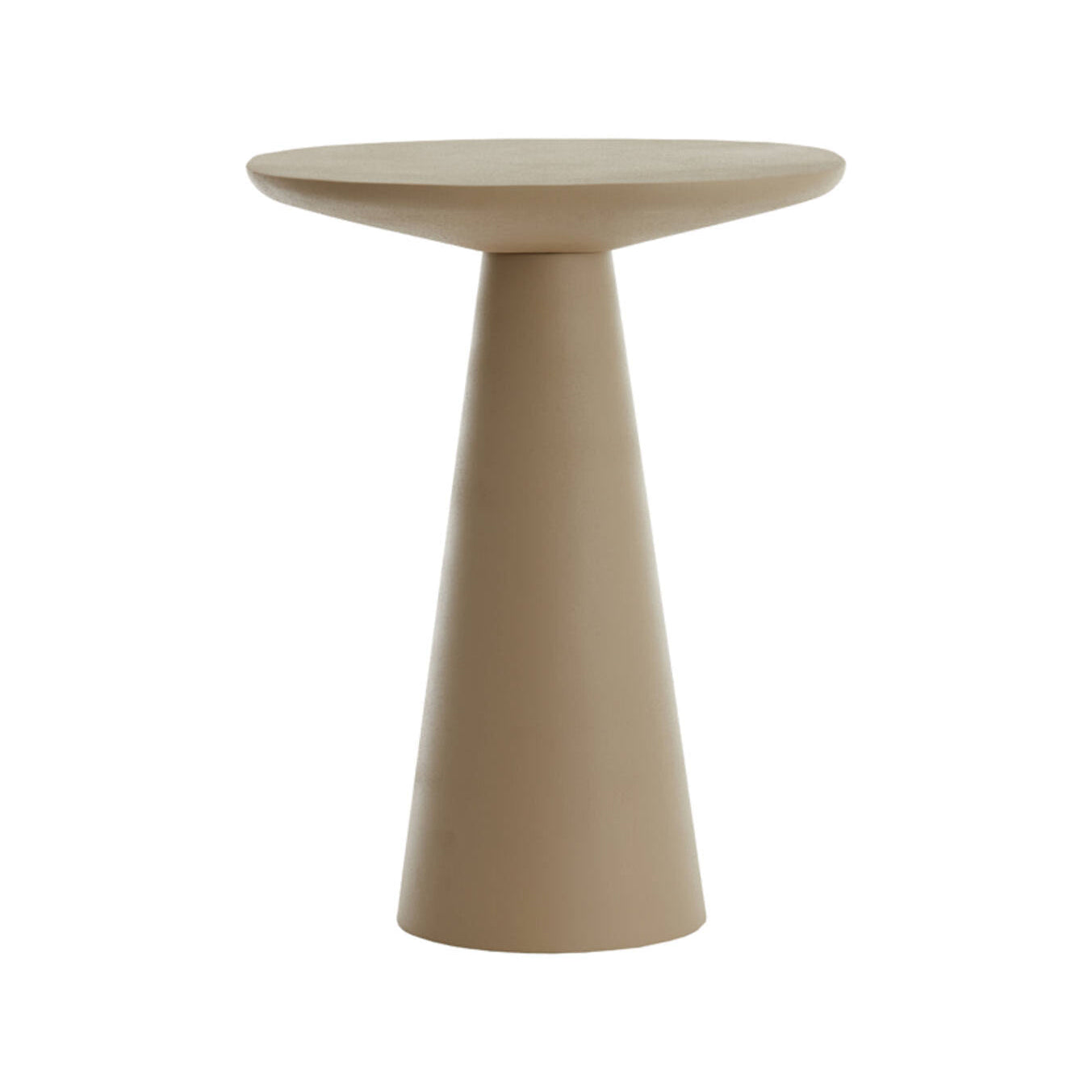 Abala Matt Taupe Metal Square Side Table 59cm