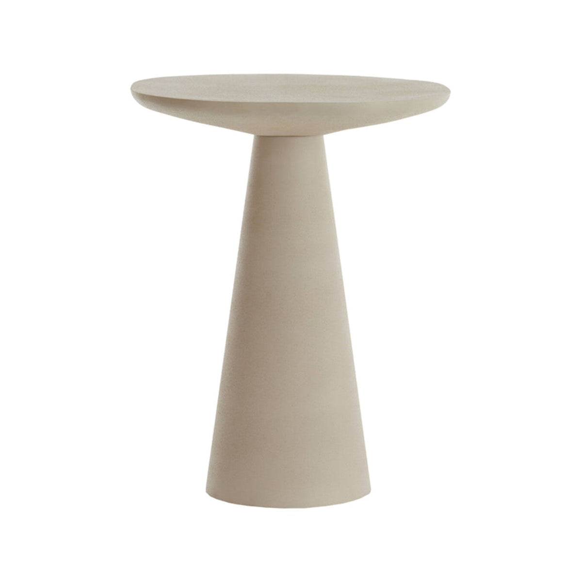 Abala Matt Cream Metal Square Side Table 59cm