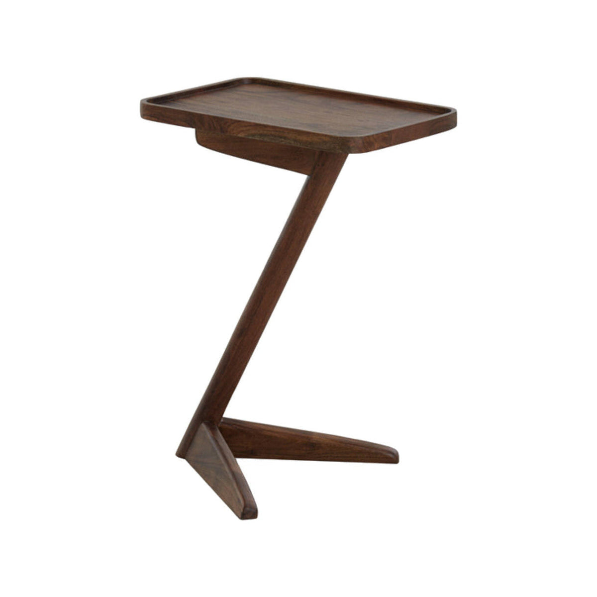 Qiano Brown Acacia Wood Rectangular Side Table