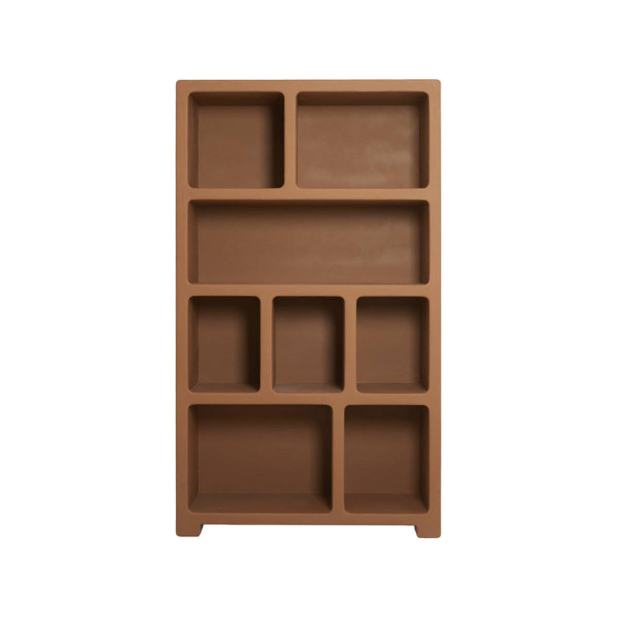 Nahua Terracotta Wood Tall Storage Cabinet
