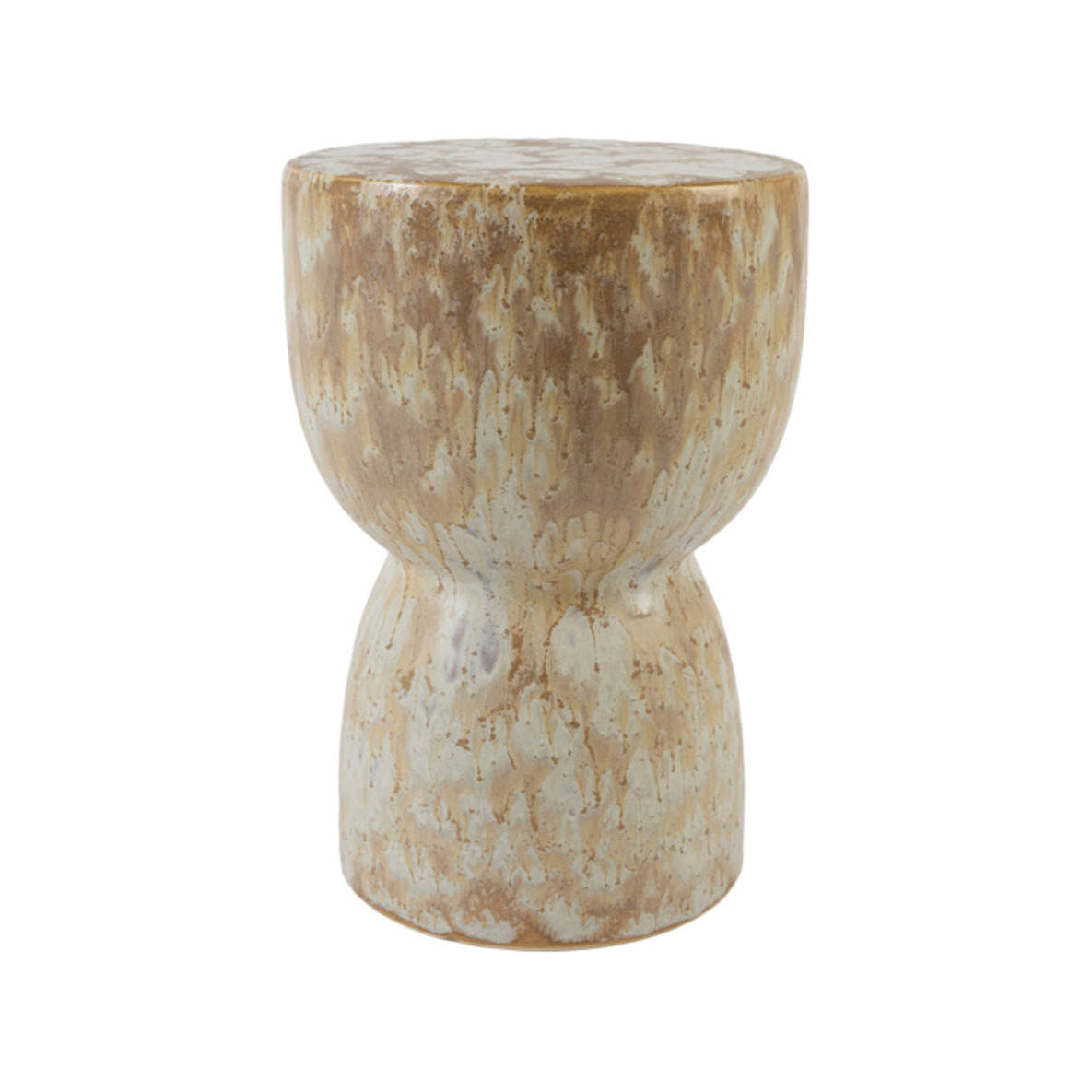 Finca Brown & Blue Grey Ceramic Round Side Table