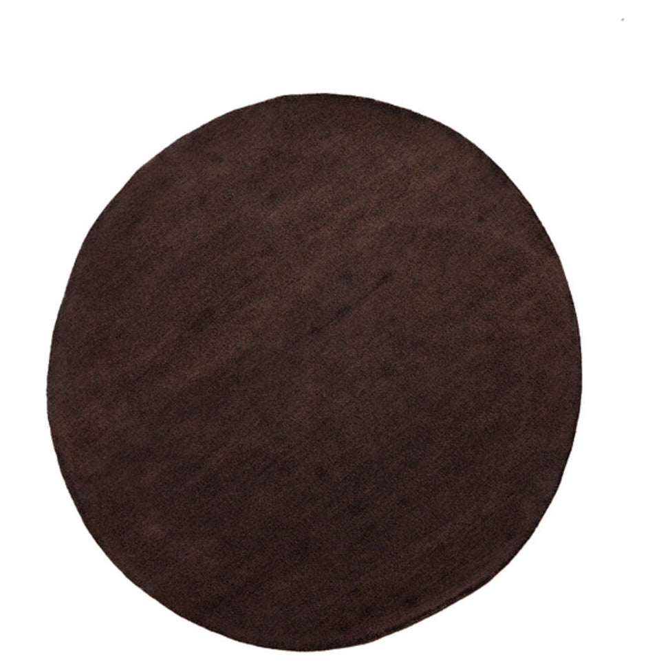 Arcola Dark Brown Round Rug 220cm