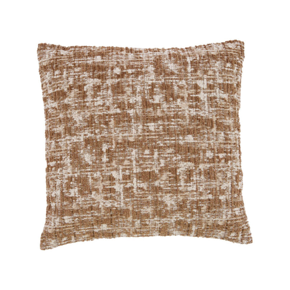 Salida Brown & Cream Textured Feather Filled Square Cushion 45x45cm