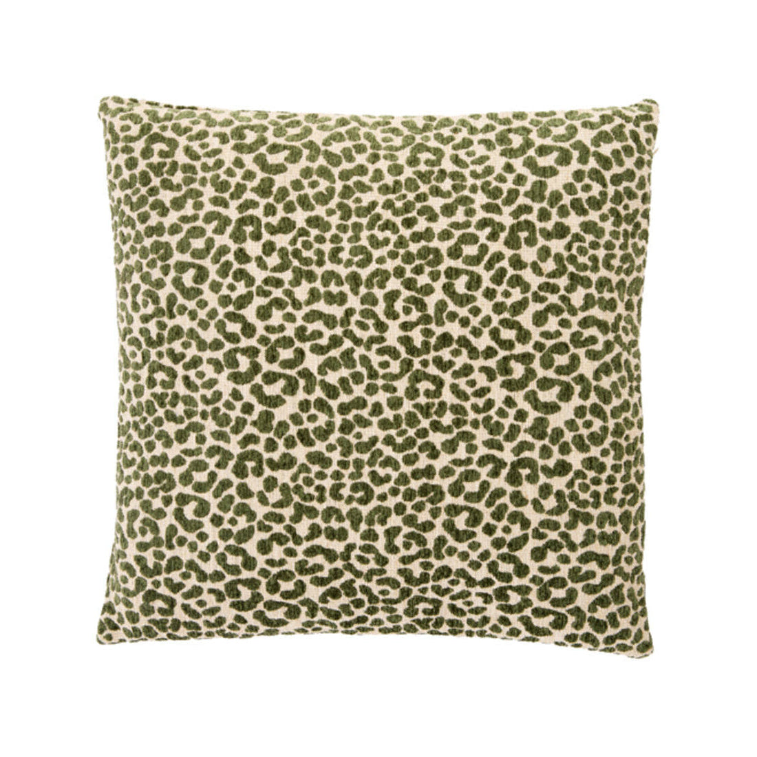 Safford Sand & Green Animal Print Feather Filled Square Cushion 45x45cm