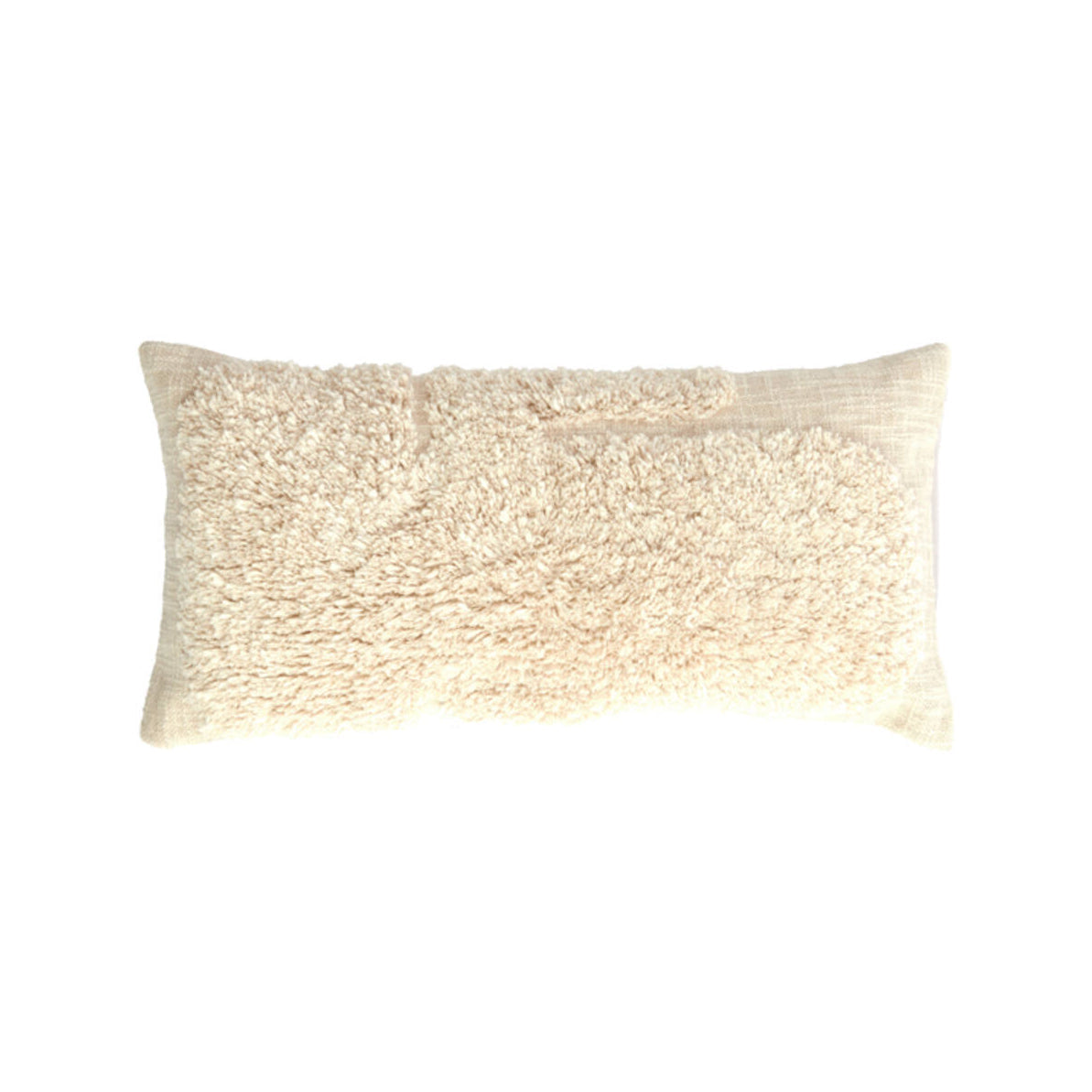 Javea Cream Textured Rectangular Cushion 60x30cm