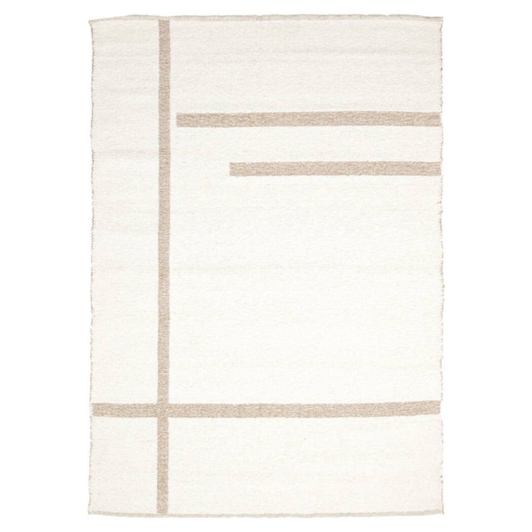 Bukit Cream Wool & Natural Jute Rectangular Rug 160x230cm