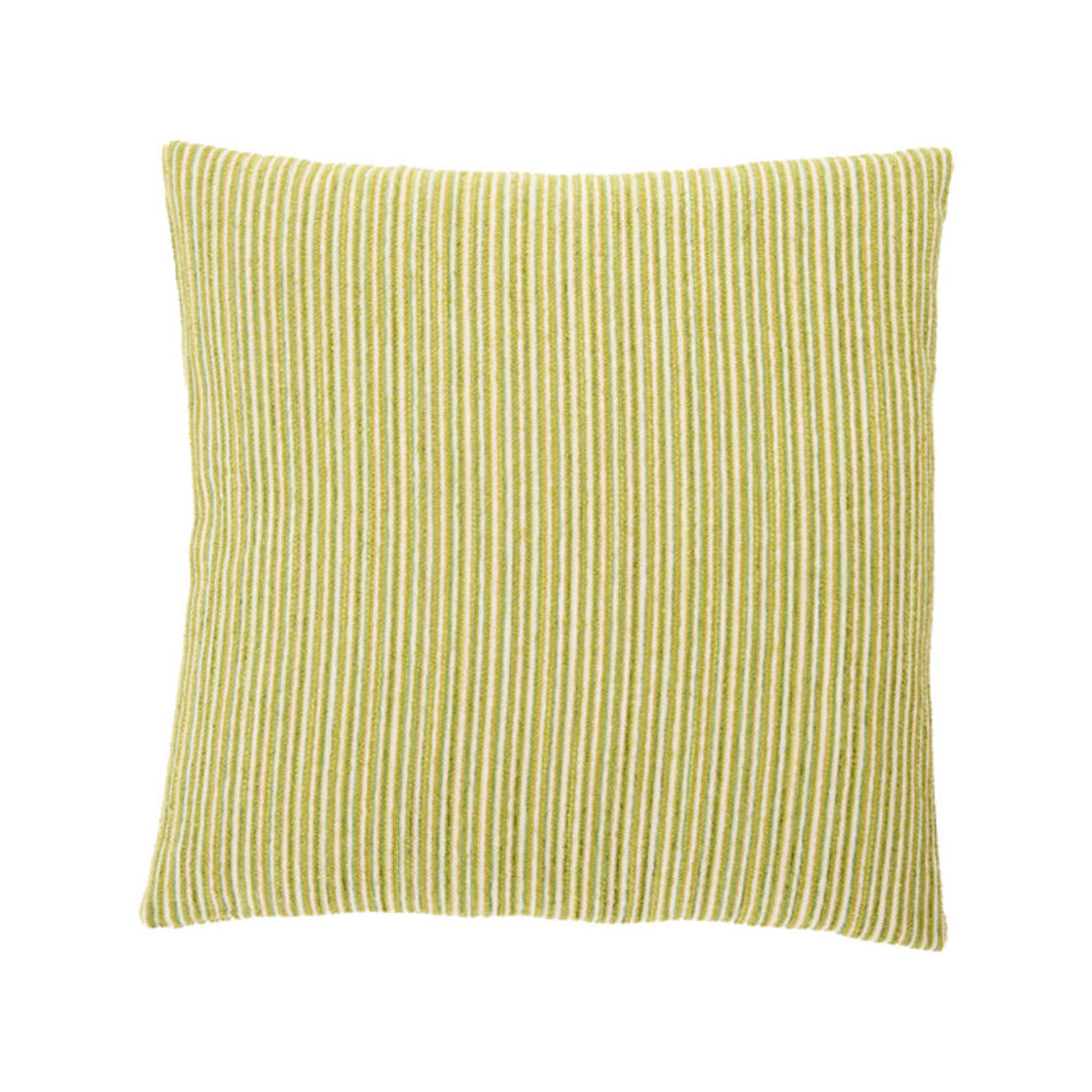 Hayden Cream & Light Green Striped Feather Filled Square Cushion 45x45cm
