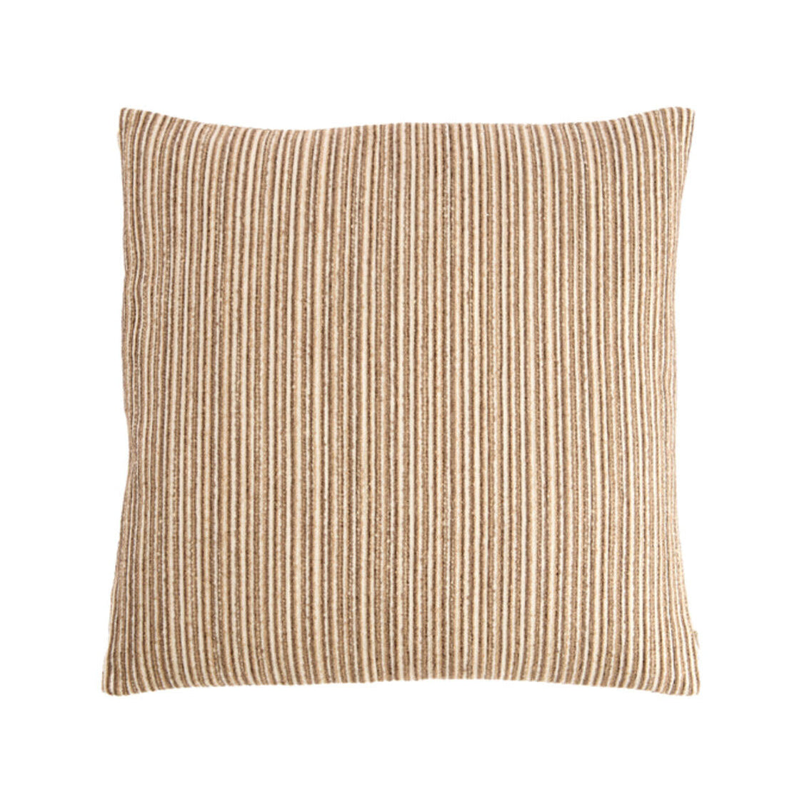 Hayden Cream & Dark Brown Striped Feather Filled Square Cushion 45x45cm