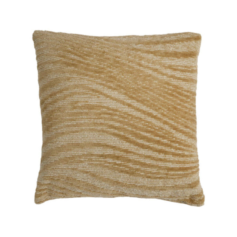 Uslar Sand Wavy Feather Filled Square Cushion 45x45cm