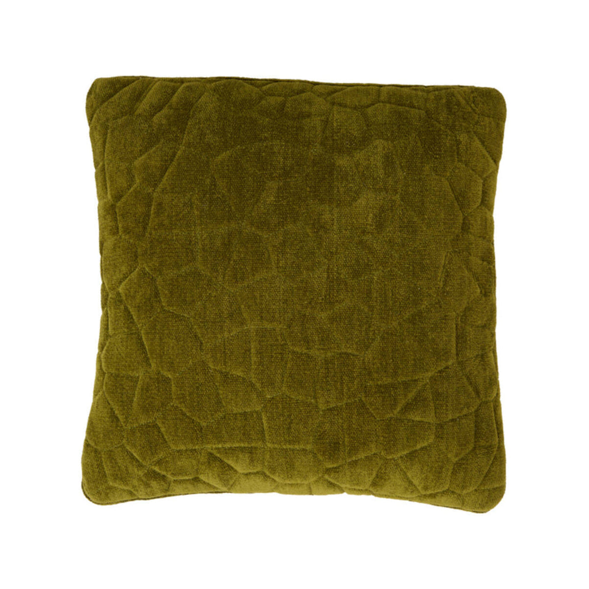 Kaluri Olive Green Textured Square Cushion 45x45cm