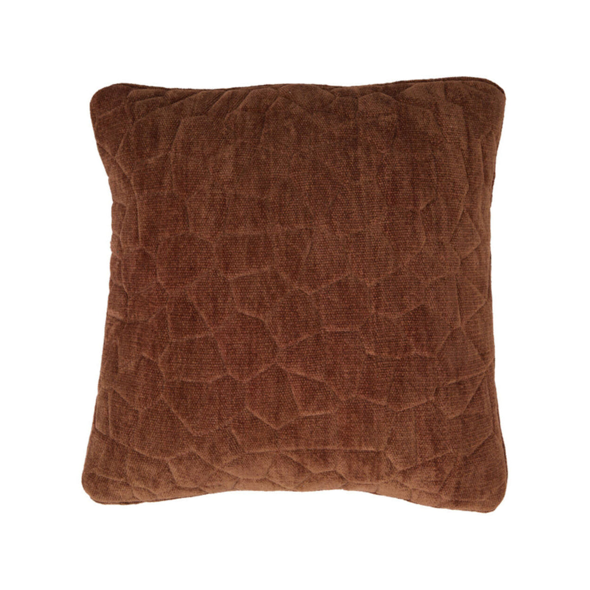 Kaluri Terracotta/Orange Textured Square Cushion 45x45cm