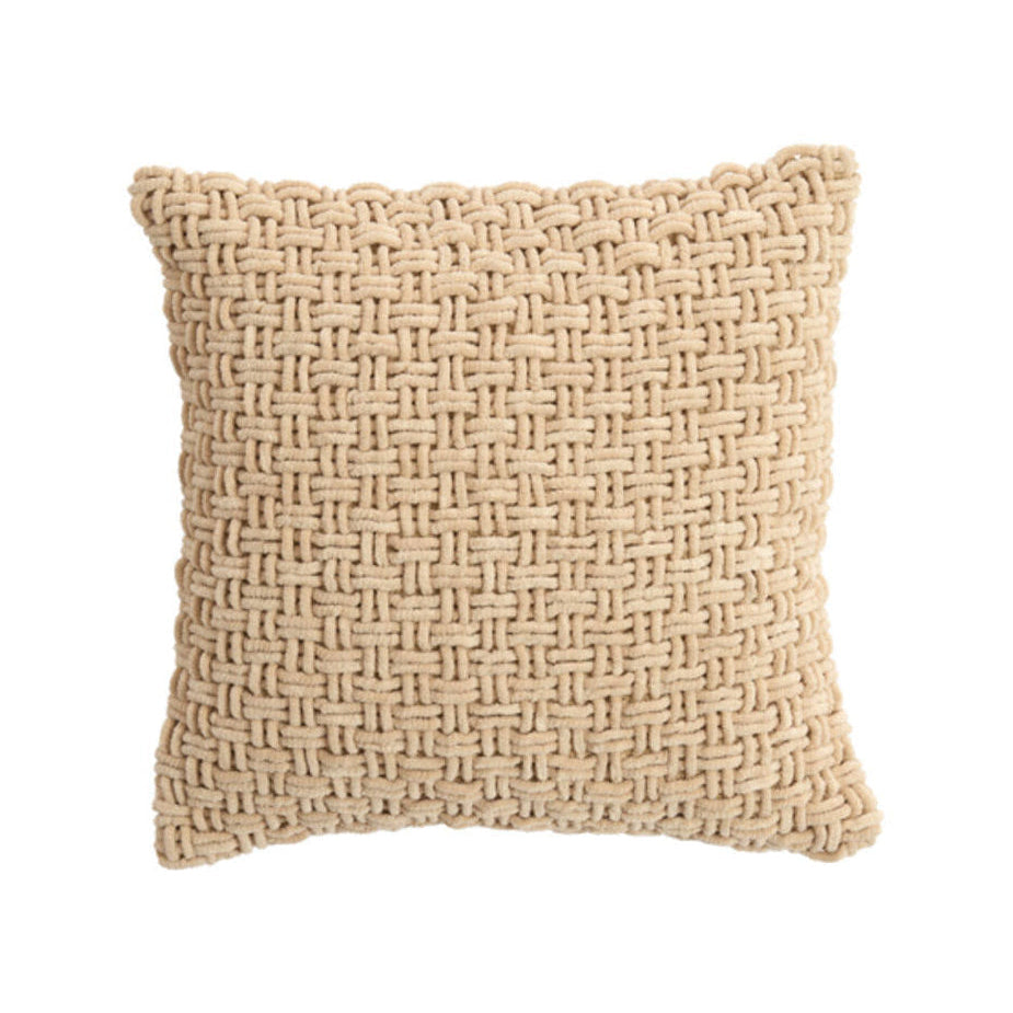 Dariva Light Peach Textured Square Cushion 45x45cm