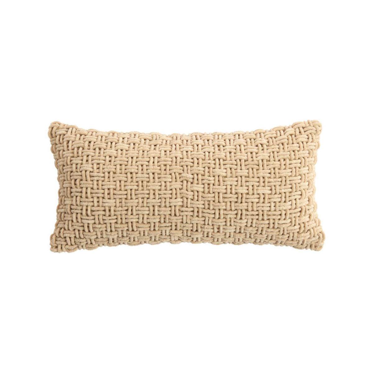 Dariva Light Peach Textured Rectangular Cushion 60x30cm